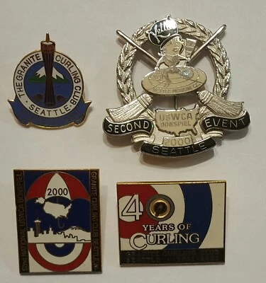 The Granite Curling Club Seattle curling club pins lot of 4 - image 1 of 3