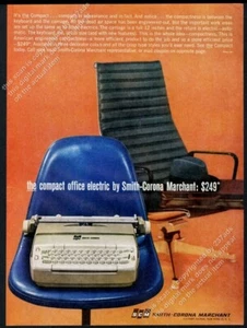 1961 Charles Eames Bürostuhl EA119 Foto Smith Corona Vintage Print Ad - Bild 1 von 7