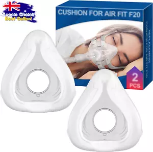 F20 Mask Replacement Cushions (M) 2 Pack Reliable Seal Softer Fit - Picture 1 of 12