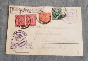 DEUTSCHLAND POSTKARTE CARTE POSTALE POSTKARTE UMLAUFJAHR 1922 SONDERGESTEMPELT - Bild 1 von 2