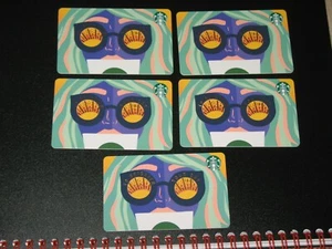 5x STARBUCKS GIFT CARDS # 6180 - TO BRIGHTEN YOUR DAY - 2020 - BRAND NEW ! - Picture 1 of 2