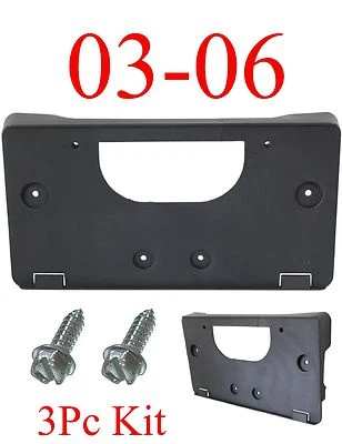 GM1068135  3Pc 03 06 GMC Sierra Front License Plate Bracket, W Hardware GMC - Image 1 of 3