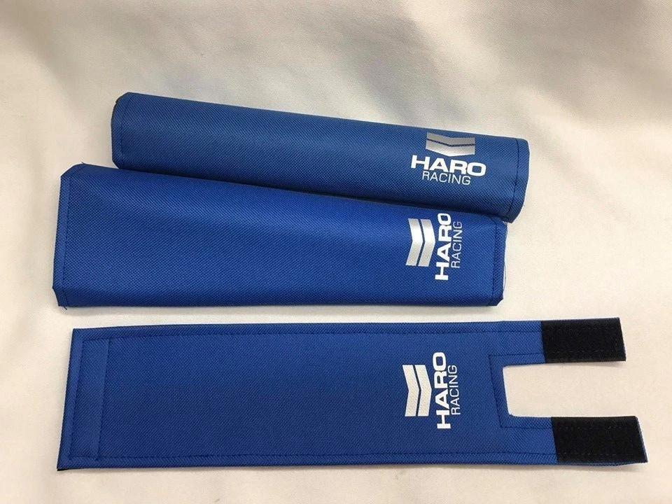 Juego de almohadillas HARO MASTER FREESTYLER cuadro manillar barra vástago bmx rehecho azul carreras Foto 1 de 1