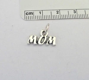Plata Esterlina Pequeña 10x15mm Simple dice Mamá Dije! - Imagen 1 de 4