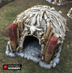 Cabaña del chamán - terreno tribal - terreno de mesa de fantasía - Imagen 1 de 10