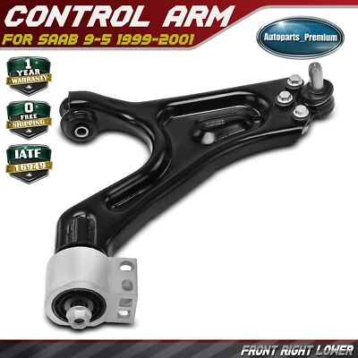 1x Brazo de control de suspensión inferior delantero derecho con rótula para Saab 9-5 1999-2001 Foto 1 de 4