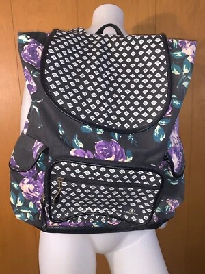 Nuevo Volcom Dropout Negro Púrpura Floral Unisex Fin de Semana Bolsa de Viaje Mochila Foto 1 de 4
