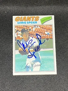 Chris Speier San Francisco Giants Signed Auto 1977 Topps #515 ~ COA - Picture 1 of 3