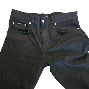 Hugo Boss Maine Jeans Mens W32 L31.5 READ DESC Black Straight Mid Rise Pants - Picture 1 of 12