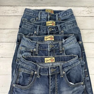 Lot of 4 Wrangler 20X Jeans Boys 14 Slim Blue Youth Western Bootcut Kids - Picture 1 of 12