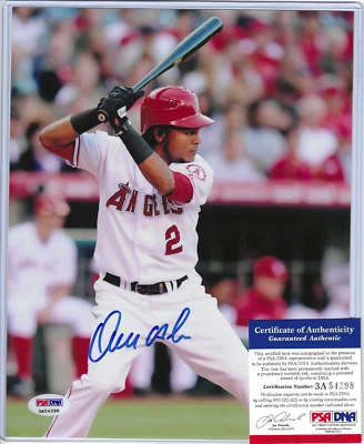 Angels GG Allstar 2014 ~ Erick Aybar ~ Foto de béisbol firmada 8x10 (certificado de autenticidad PSA/ADN) Foto 1 de 4
