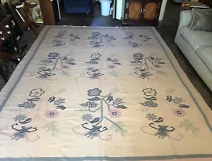 9 Fuß x 12 Fuß neuer chinesischer Kelim Orientteppich - zweiseitig - handgefertigt - 100 % Wolle - Bild 1 von 4