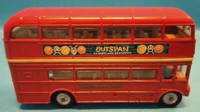 Bus a Due piani Rosso Outspan Die Cast Metal Scala 1/50 Corgi Toys Classic - Immagine 1 di 3