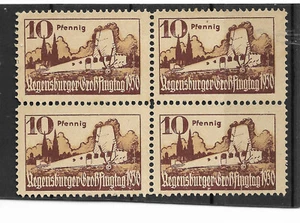 GERMANY FLUGMARKEN Mi# 19a MNH Block of 4 - Picture 1 of 1