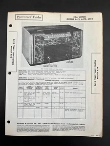 SAMS PHOTOFACT FOLDER 4-16 RCA VICTOR RADIO MODELS 64F1 64F2 64F3 - Picture 1 of 1