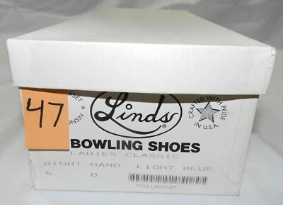 Lot 47 - New in Box Linds Classic Bowling Shoes - Women's RH 5 B - Baby Blue - Imagem 1 de 4
