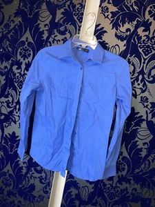 Jones New York Petite Button Up Shirt Womens PS Long Sleeve Blue Casual (102) - Picture 1 of 2