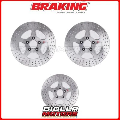 KIT DISCHI FRENO BRAKING HARLEY DAVIDSON FLHX STREET GLIDE 1584 2010 - ANTERIORE Foto 1 de 4