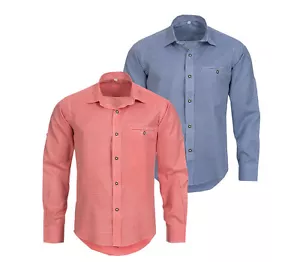 Trachtenhemd Herren Kariert Trachten Hemd Klassisch Wiesn Oktoberfest Gr. S-6XL - Bild 1 von 10