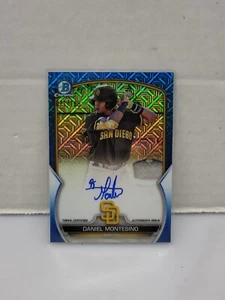 2023 Bowman Chrome Daniel Montesino Blue Mojo Prizm Auto /150 - Picture 1 of 6