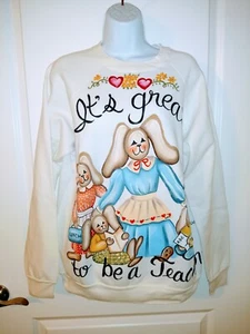 Vintage 90's Teacher School Sweatshirt Adult XL ( Made in USA )  One of a Kind - Picture 1 of 7