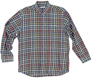 Camisa Bullock & Jones 100 % premium tejida algodón a cuadros hecha en Estados Unidos para hombre XL - Imagen 1 de 3