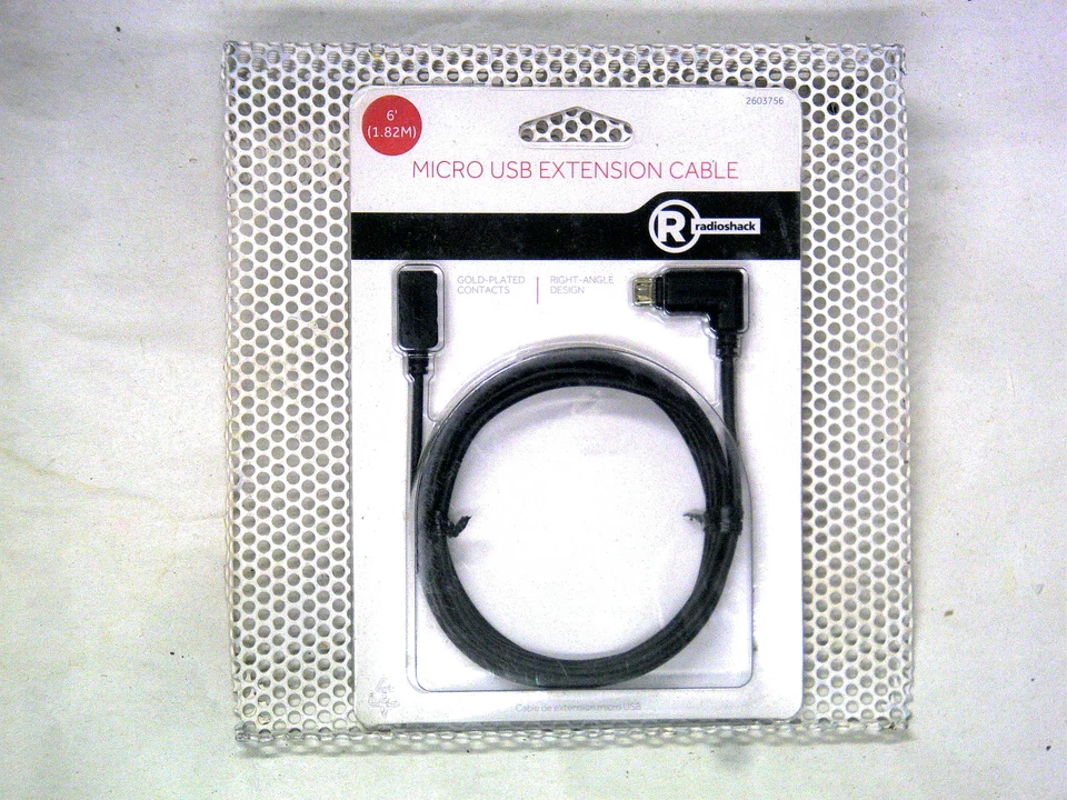 RadioShack 6 foot Micro USB Extension Cable - Male to Female 2603756 - Image 1 of 2