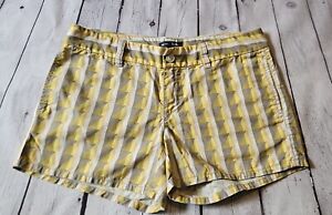 Gap Hadley Shorts Cotton Womens Sz 4 Yellow Tan Stripe