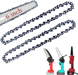 2 Catene di Ricambio per Mini Motosega Da 6 Pollici 37 TG 20Cm Catena Universale - Foto 1 di 8