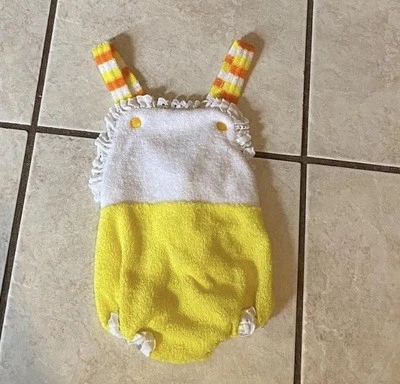 Traje de baño vintage años 70 Baby Candy Corn Foto 1 de 3