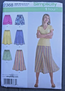 Simplicity 2368 Size H5 (6-14) Skirt 1 hour - UNCUT - Picture 1 of 2