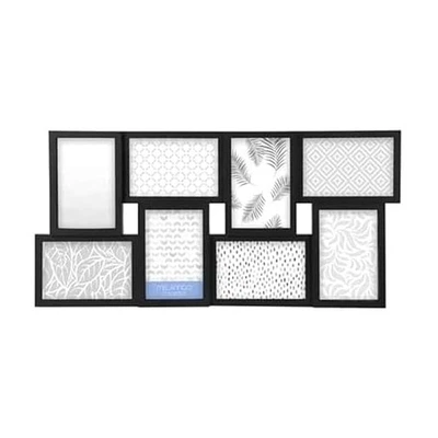 24 x 12 Inch 8 Opening Photo Collage Frame, Displays Four 4x6 and Four 6x4 In... - Image 1 of 4