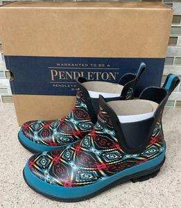 Stivali da pioggia Pendleton donna Carico Lake Chelsea impermeabili taglia 6 multicolore nuovi - Foto 1 di 13
