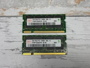 Hynix 4GB (2x2GB) 2Rx8 PC2-6400S SODIMM Laptop RAM HYMP125S64CP8-S6 AB DDR2-800 - Picture 1 of 3