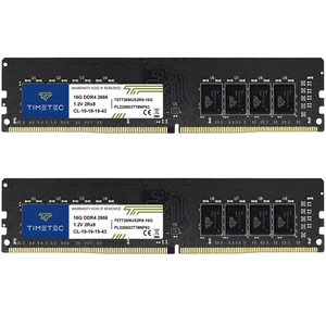 32GB KIT(2x16GB) DDR4 2666MHz PC4-21300 Non-ECC Unbuffered 1.2V CL19 2Rx8 Dua... - Picture 1 of 7