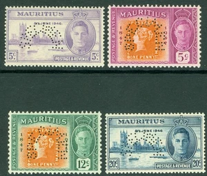 SG 266-269 Mauritius 1938 'perf' specimen set of 4. Lightly mounted mint CAT£180 - Picture 1 of 1