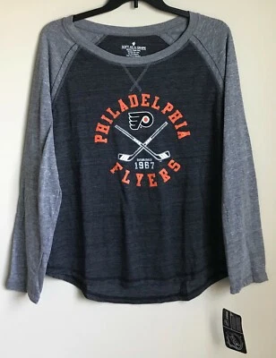 New Philadelphia Flyers Women's Shirt Size 2 Gray NHL Hockey Ladies L/S Shirt - Изображение 1 из 4