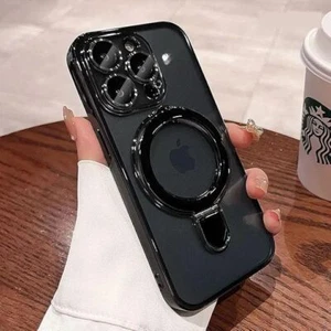 For iPhone 15 16 Pro Max 14 13 12 Pro Clear Mag Safe Shockproof Ring Stand Case - Photo 1 sur 39