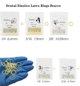 Dental Orthodontic Rubber Bands Ortho Elastics Latex Braces 15 Sizes for Choice - Picture 1 of 23