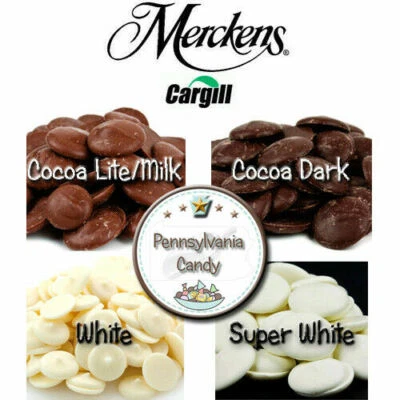 Merckens 5 libras cacao LITE leche o chocolate oscuro caramelo obleas discos derrite madres Foto 1 de 4