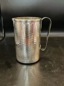 Calegaro Italy Mid Century Silverplate Hammered Cocktail Pitcher 6 3/4 In - Picture 1 of 11