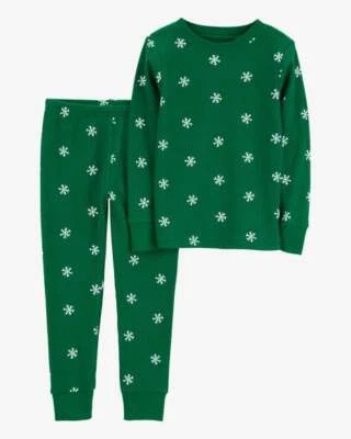 NWT Carter's Toddler 2-Piece Christmas Snowflake Thermal Pajamas, 2T - Image 1 of 4