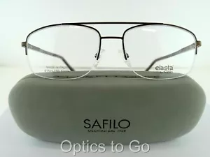 Safilo Elasta E 7246 (090) BROWN 56-17-145 STAINLESS STEEL Eyeglass Frames - Picture 1 of 9