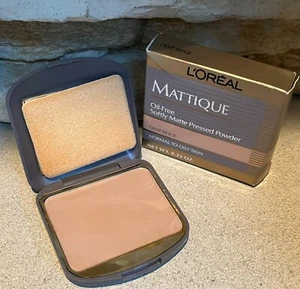 L'Oreal ~ MATTIQUE Oil-Free Softly Matte Pressed Powder DEEP BEIGE 0.23 oz BOXED - Picture 1 of 2