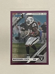 Marshawn Lynch 2019 Donruss Football Stat Line Viola /376 Raiders #195 - Foto 1 di 3