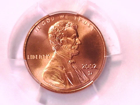 2002 D Lincoln Memorial Cent Penny  PCGS MS 67 RD 40549995 Cover