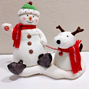 Hallmark Christmas Jingle Pal Animated Singing Snowman Dog Jingle Bells - Picture 1 of 3
