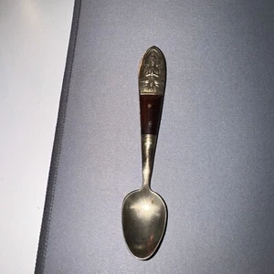 Brass and Teak Wood demitasse spoon From Siam 4 5/8” long - Picture 1 of 4