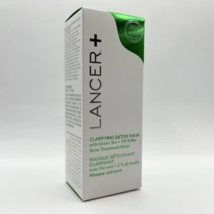 Lancer + Clarifying Detox Mask Green Tea 3% Sulfur 1.7 oz 50 ml Full Size NIB - Picture 1 of 4