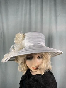 Sombrero de diseñador fino Millinery para fiesta de té/derby/iglesia/boda/(MS072wt) - Imagen 1 de 7